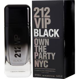 CAROLINA HERRERA "212 VIP BLACK" 3.4OZ EDT SPR MEN