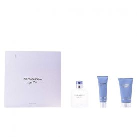 GIFT SET - D&G LIGHT BLUE 4.2OZ / 125ML EDT SPR + 1.6OZ / 50ML SHOWER GEL + 2.5OZ AFTER SHAVE BA...