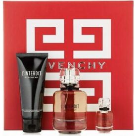 GIFT SET - GIVENCHY " L' INTERDIT " 2.7 OZ EDP SPR 3 PCS WOMEN