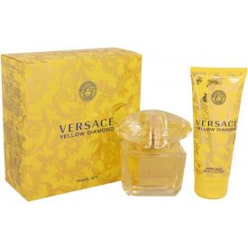 GIFT SET - VERSACE EAU FRAICHE 3.4OZ EDT SPR / 3.4OZ SG / BAG"3PCS" -MEN