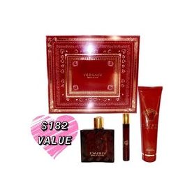 GIFT SET - VERSACE "EROS" 3.4OS EDT SPR + MINI + BAG "3PCS" WOMEN