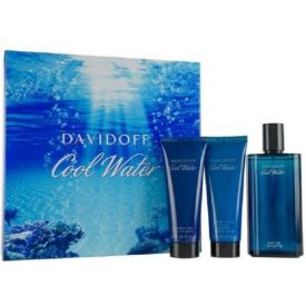 GIFT SET - DAVIDOFF "COOL WATER" 4.2OZ EDT SPR + 2.5OZ A/SHAVE "2PCS" MEN