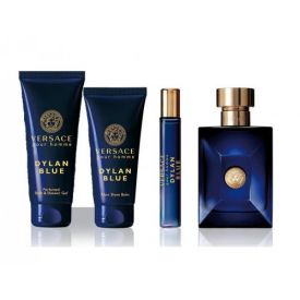 GIFT SET - VERSACE "DYLAN BLUE" 3.4OZ + 3.4OZ S/G + MONEY CLIP 3PCS MEN